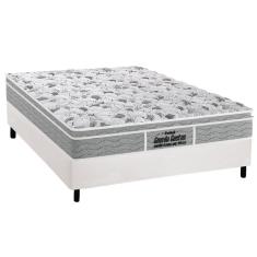 Imagem de Cama Box Casal: Colchão Ortopédico Probel D45/EP Guarda Costas Próextreme Plus + Base CRC Courano White(138x188)