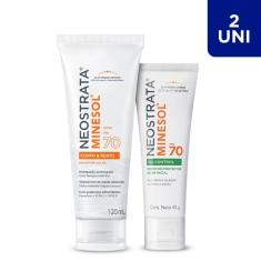 Imagem de Kit Protetor Solar Neostrata Minesol Oil Control fps 70 40g + Protetor Solar Neostrata Minesol Corpo & Rosto Fluido Hidratante fps 70 120ml