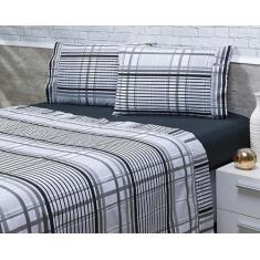 Imagem de Jogo Lençol 4 Peças Cama Viúva 2,03Mx1,20Mx30Cm 100% Algodão - Mtr Enx