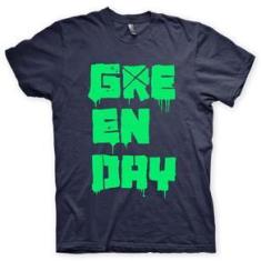 Imagem de Camiseta Green Day Marinho e Verde em Silk 100% Algodão