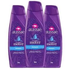 kit com 3 Shampoo Aussie Moist 180ml