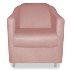 Imagem de Poltrona Decorativa Tilla Recepção Suede Rose
