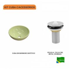 Imagem de Kit Cuba R35 Com Válvula Metal 1 Polegada Compace Verde Acqua