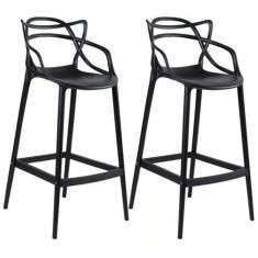 Imagem de Kit C2banqueta Baixa Masters Allegra - 66 Cm - Preto