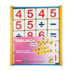 Imagem de Tabuada 60 Peças Brinquedo Educativo e Pedagógico em MDF