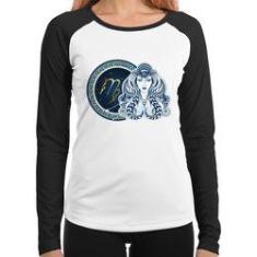 Imagem de Baby Look Raglan Signo Virgem Astrologia Manga Longa - Foca Na Moda
