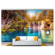 Imagem de Papel De Parede Cachoeira Natureza Céu Sol 3D Nch165