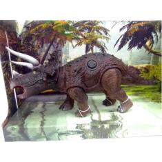 Imagem de Boneco Dinossauro Brinquedo Dinopark Triceratops Bee Toys