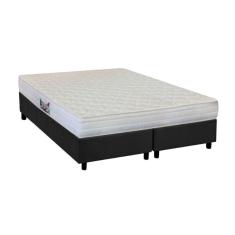 Imagem de Cama Box Queen: Colchão Ortopédico Herval AG65 Frontier + Base CRC Suede Gray(158x198)