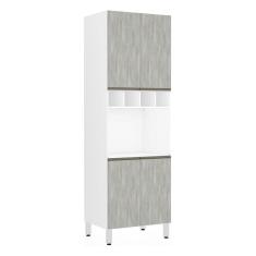 Imagem de Paneleiro Perola 70 cm com Nicho Microondas 4 Portas mais 1 Nicho Luciane