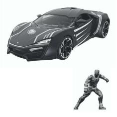 Imagem de Carrinho Hollywood Rides Lykan Hypersport Black Panther - Dtc Brinqued
