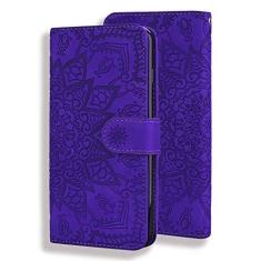 Imagem de YBFJCE Capa para Samsung Galaxy S22 5G, capa carteira para Galaxy S22 5G, capa protetora de couro PU à prova de choque à prova de quedas, capa de telefone com suporte magnético para cartão para