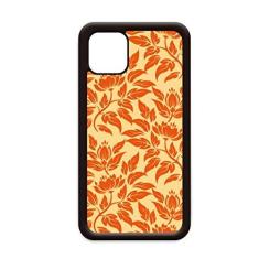 Imagem de Capa floral clássica decorativa laranja dourada para iPhone 12 Pro Max para Apple Mini Mobile Case Shell