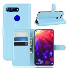 Imagem de Capa para Huawei Honor V20, capa carteira flip de couro PU premium com compartimento para cartão, suporte e fecho magnético [capa interior à prova de choque de TPU] Compatível com Huawei Honor V20