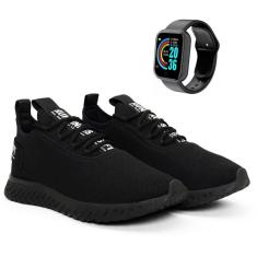Imagem de Kit Tênis Academia Masculino Caminhada Treino Malhar Musculação Olymp BF Shoes + Smartwatch D20