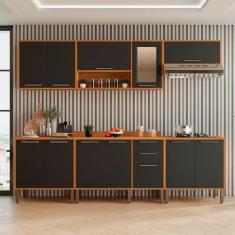 Imagem de Cozinha Compacta Para Cooktop 5 Bocas 5 Peças 12 Portas 2 Gavetas Pari