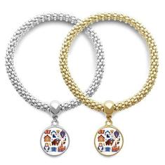 Imagem de DIYthinker Pulseira com símbolo nacional da Rússia para amantes, pingente, joia para presente de casal