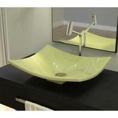 Imagem de Kit Cuba F44 Com Torneira Link 1062 Metal E Válvula Click 1 Pol. Verde Acqua