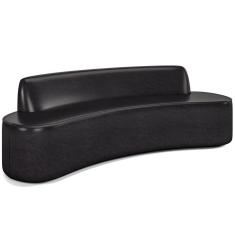 Imagem de Sofá 3 Lugares Curvo Sala de Estar Living Cancún D02 Couríssimo Preto 180 cm B-159 - Lyam Decor