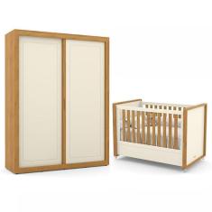 Imagem de Jogo de Quarto Infantil Tutto New com Guarda Roupa 2 Portas e Berço - Matic Móveis