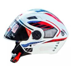 Imagem de Capacete Fw3 Para Moto X Open Branco Eua Tamanho 58