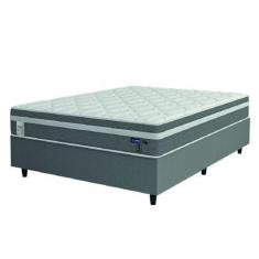 Imagem de Cama Box Colchão Casal Molas Ensacadas Euro In Up 138X188x64cm Cinza /