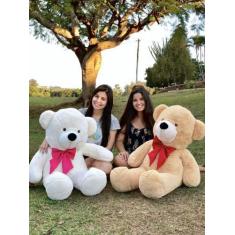 Imagem de Urso Gigante Pelúcia Grande Teddy 1,10 Metros - 01 - ThamyBaby, Avelã,