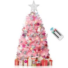 Imagem de Árvore de Natal Neten 90cm com 80 luzes LED e 110 enfeites