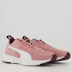 Imagem de Tênis Puma Flyer Runner bdp Feminino Rosa e Branco