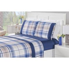 Imagem de Jogo De Cama Naturalle Casal Padrão 4 Peças  Azul - Bia Enxovais
