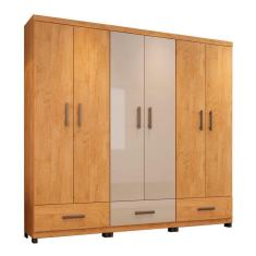 Imagem de Guarda Roupa Modulado 6 Portas França Carvalho Off White Ct