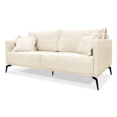 Imagem de Sofá 3 Lugares Lazio Linho Pérola 180 Cm