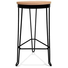 Imagem de Banqueta Banco Guatemala Estilo Industrial - Preto/ Jade - Genus Móvei