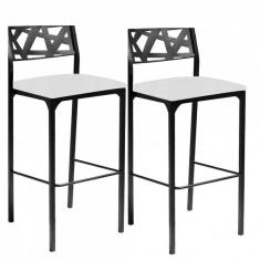 Imagem de Kit 2 Banquetas Luiza Branco