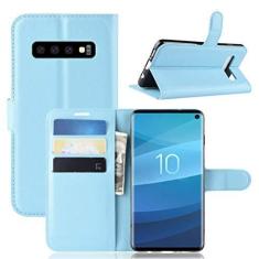Imagem de Capa para Samsung S10, carteira flip de couro PU premium com compartimento para cartão, suporte e fecho magnético [capa interior à prova de choque de TPU] Compatível com Samsung S10