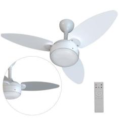 Imagem de Ventilador de teto 3 pás Inverter dupla face branco/cinza com controle