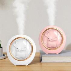 Imagem de Umidificador De Ar Aroma Difusor Abajur Led Climatizador Usb K15 Cervo