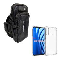 Imagem de Capinha Case Anti Impacto e Braçadeira Capa Porta Celular Para Corrida Compatível Motorola Moto One Fusion