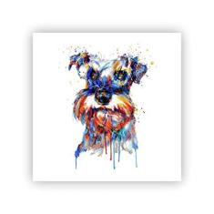 Imagem de Quadro Schnauzer Dog Art Cachorro Cão Canvas 60X60Cm
