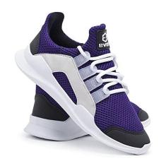 Imagem de Tenis Caminhada Corrida Leve Macio Confortável Academia Fitness - Roxo - 38
