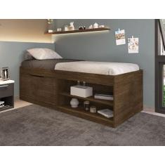 Imagem de Cama Box Sapateira Vanessa Solteiro 0,88 Malbec - Framar Móveis