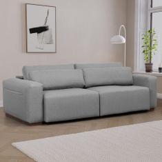 Imagem de Sofá Retrátil 4 Lugares 240cm Essense CabeCasa MadeiraMadeira Cinza Mescla Claro