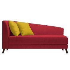 Imagem de Recamier Heitor 185cm Suede Cor Vermelho/amarelo