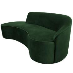 Imagem de Sofá Curvo 04 Lugares 230cm Eron Braço Esquerdo Suede Verde - Nexta Ca