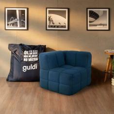 Imagem de módulo canto sofá guldi popup linho azul