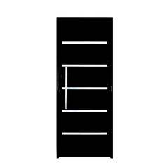 Imagem de Porta Lambril Solara com Puxador 70 x 2.10 Preta Lado Direito - Hale