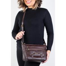 Imagem de Bolsa tiracolo de couro liso Isis-Feminino