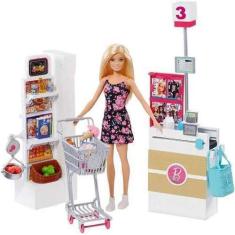 Imagem de Boneca Barbie Supermercado + Carrinho de Compras - Mattel