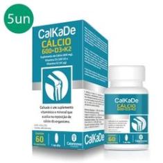 Imagem de Kit 5 CalkaDe Cálcio + Vitamina D3 + k2 Catarinense 60 Comprimidos