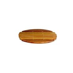 Imagem de Descanso De Panela De Pau Madeira Modelo Oval 21X16 Cm